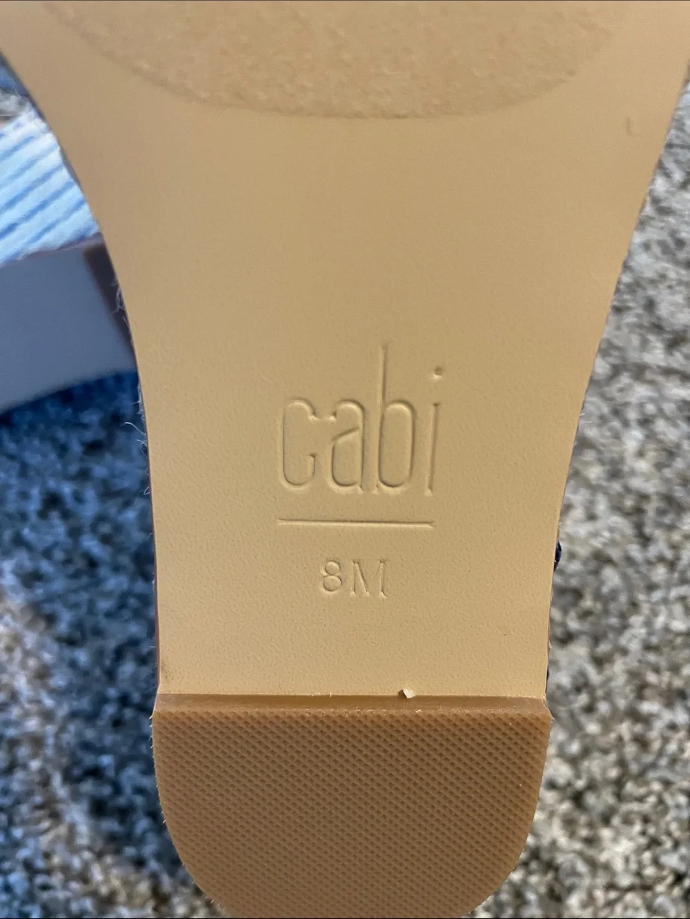 Cabi Parker Navy Blue Espadrille Wedge Sandals with Ankle Strap - Picture 5 of 5